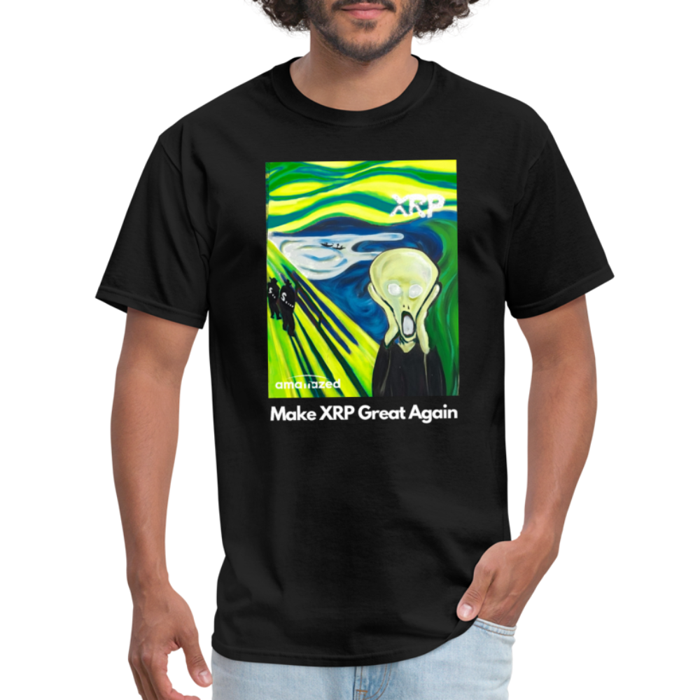 Make XRP Great Again Crypto Scream #434 Tee Black - black