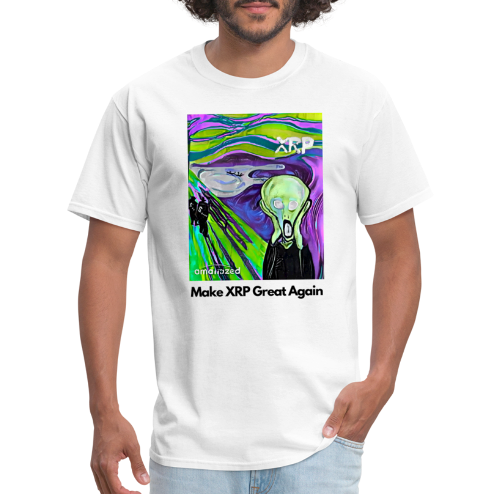 Make XRP Great Again Crypto Scream #61 Tee White - white