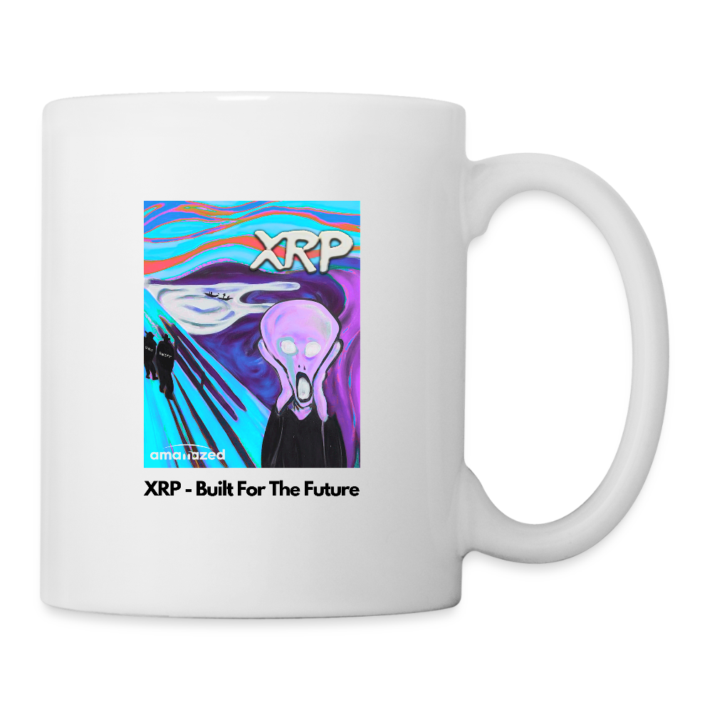 XRP - Built For The Future - XRP Scream #126 White Mug - SEC & SWIFT Fades Away - white
