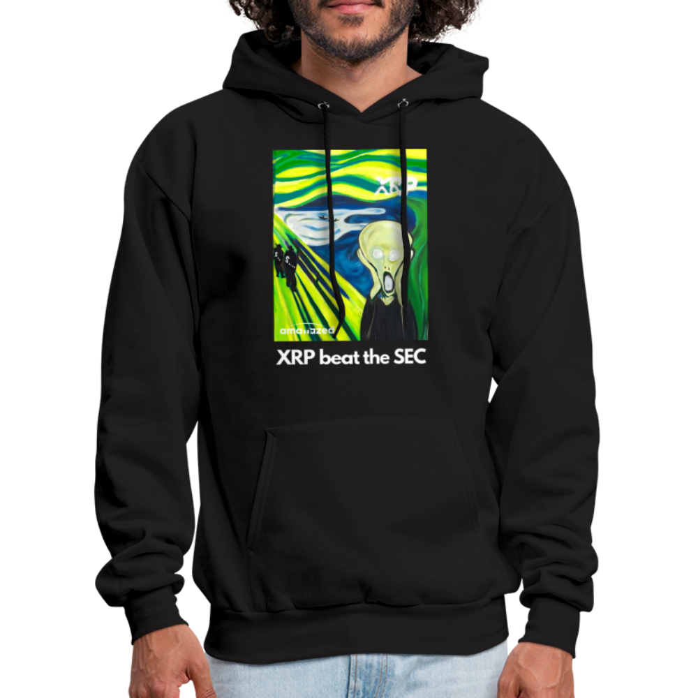 XRP beat the SEC Crypto Scream #434 Men's Hoodie Black - black