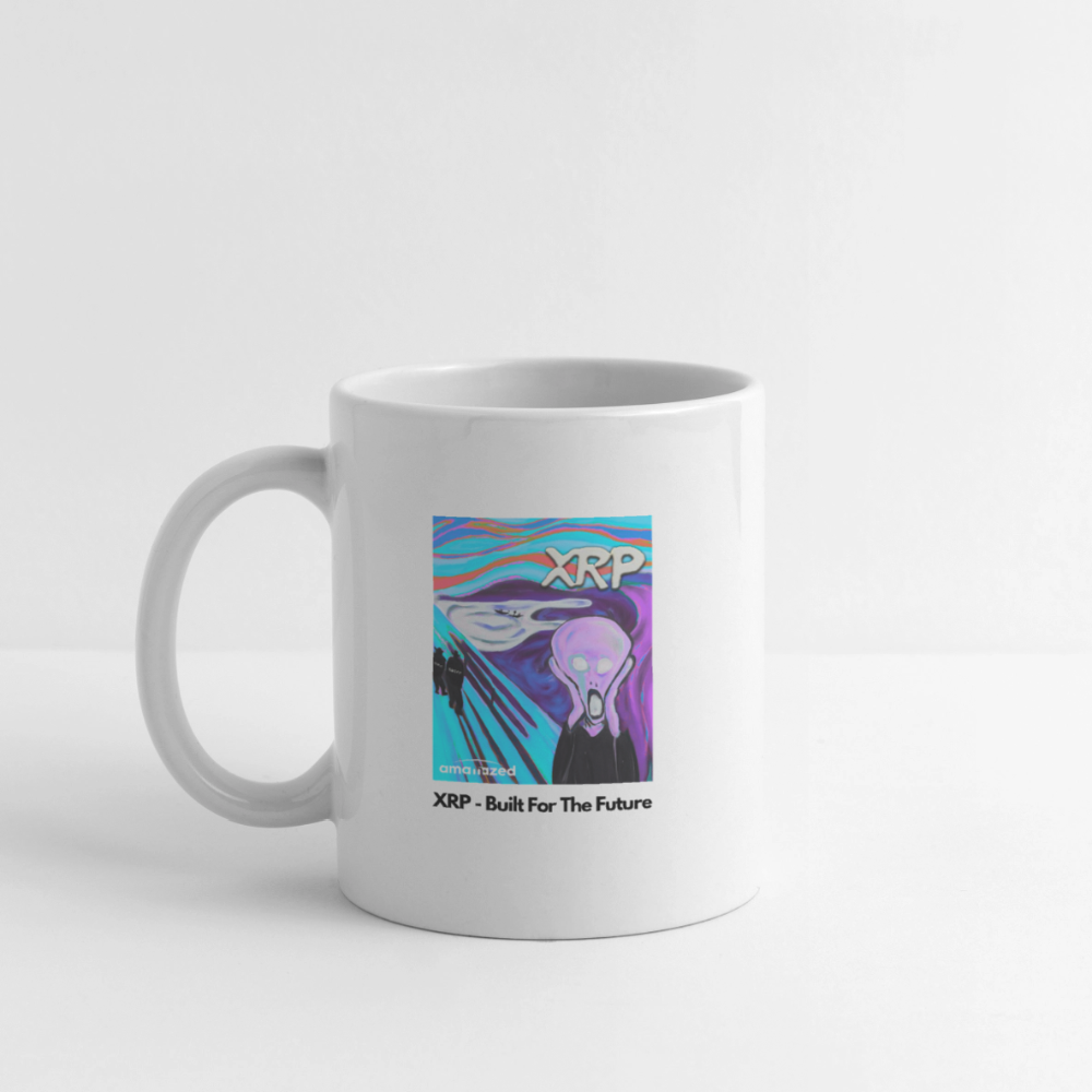 XRP - Built For The Future - XRP Scream #126 White Mug - SEC & SWIFT Fades Away - white