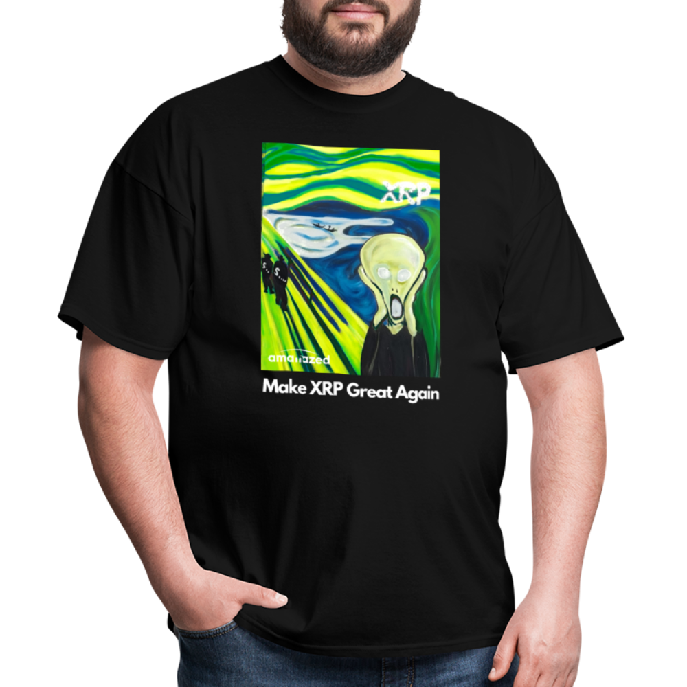 Make XRP Great Again Crypto Scream #434 Tee Black - black