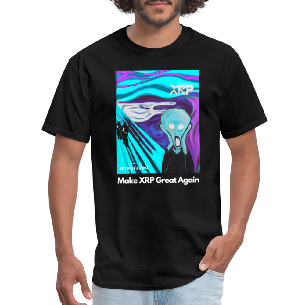 Make XRP Great Again Crypto Scream #434 Tee Black - black