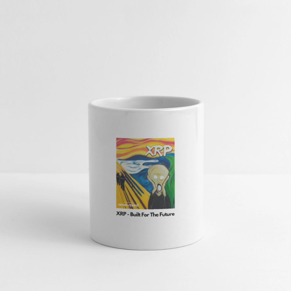 XRP - Built For The Future - XRP Scream #1 White Mug - SEC & SWIFT Fades Away - white