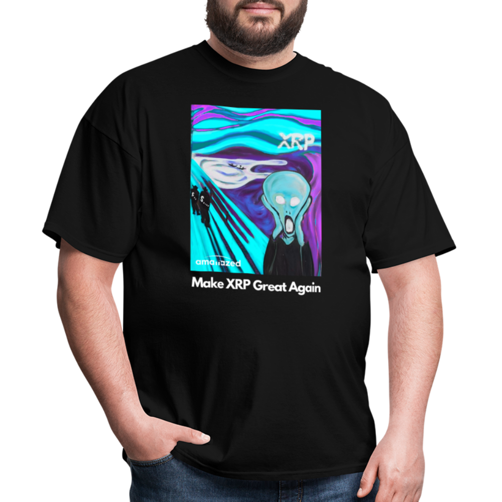 Make XRP Great Again Crypto Scream #434 Tee Black - black
