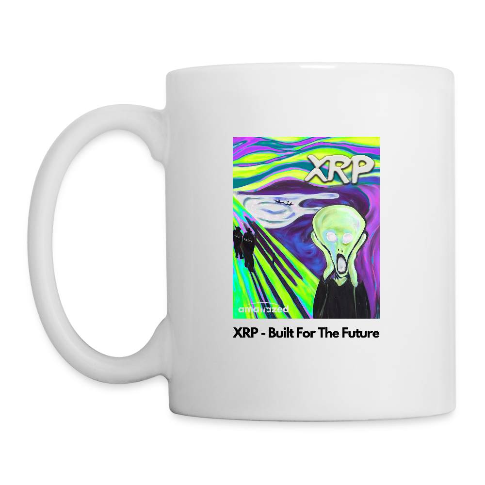 XRP - Built For The Future - XRP Scream #102 White Mug - SEC & SWIFT Fades Away - white
