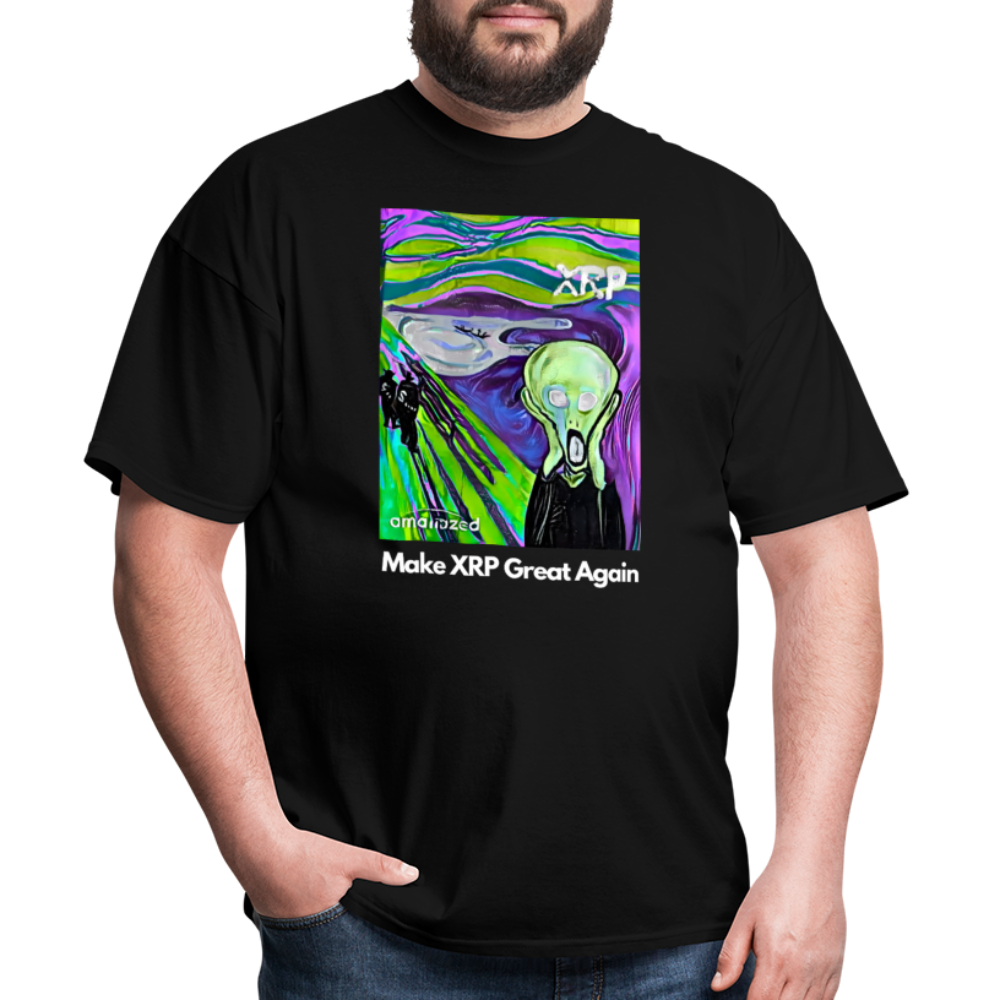 Make XRP Great Again Crypto Scream #61 Tee Black - black