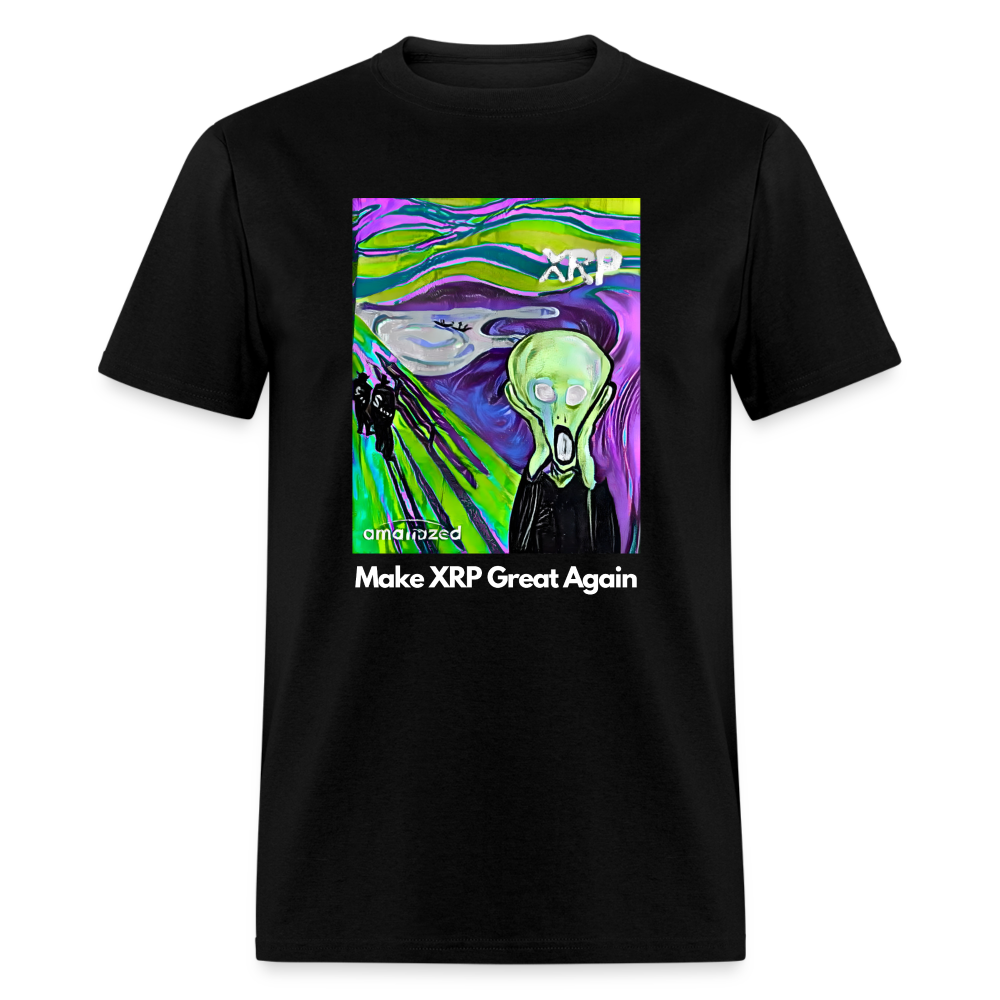 Make XRP Great Again Crypto Scream #61 Tee Black - black