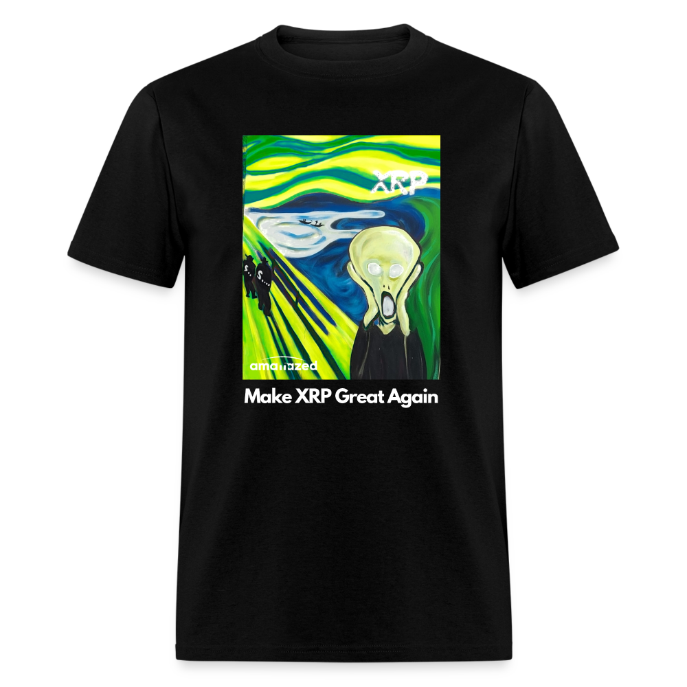 Make XRP Great Again Crypto Scream #434 Tee Black - black