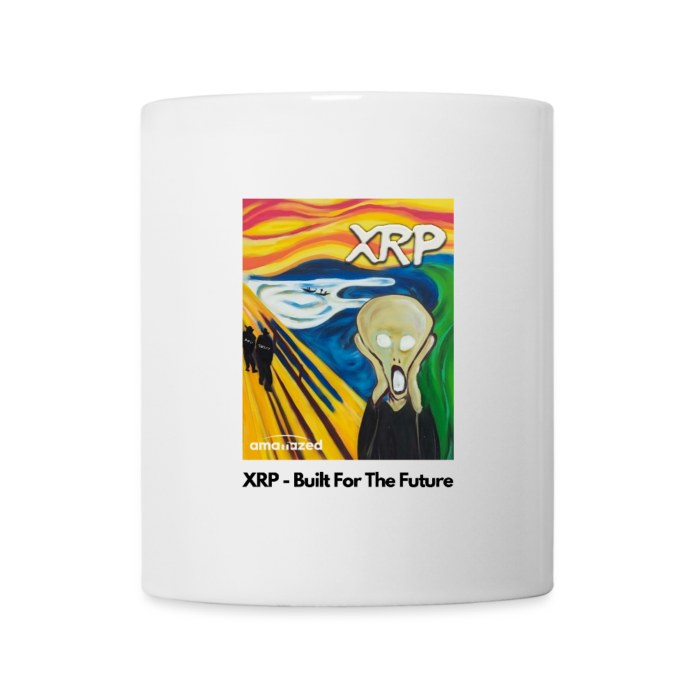 XRP - Built For The Future - XRP Scream #1 White Mug - SEC & SWIFT Fades Away - white