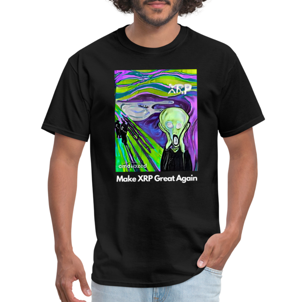 Make XRP Great Again Crypto Scream #61 Tee Black - black
