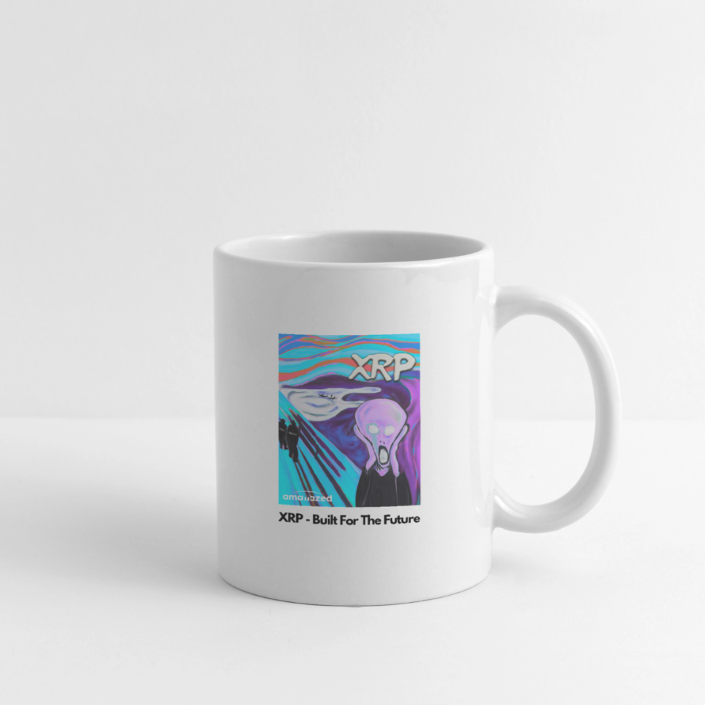 XRP - Built For The Future - XRP Scream #126 White Mug - SEC & SWIFT Fades Away - white