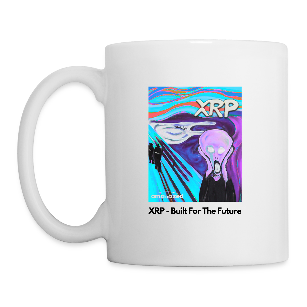 XRP - Built For The Future - XRP Scream #126 White Mug - SEC & SWIFT Fades Away - white