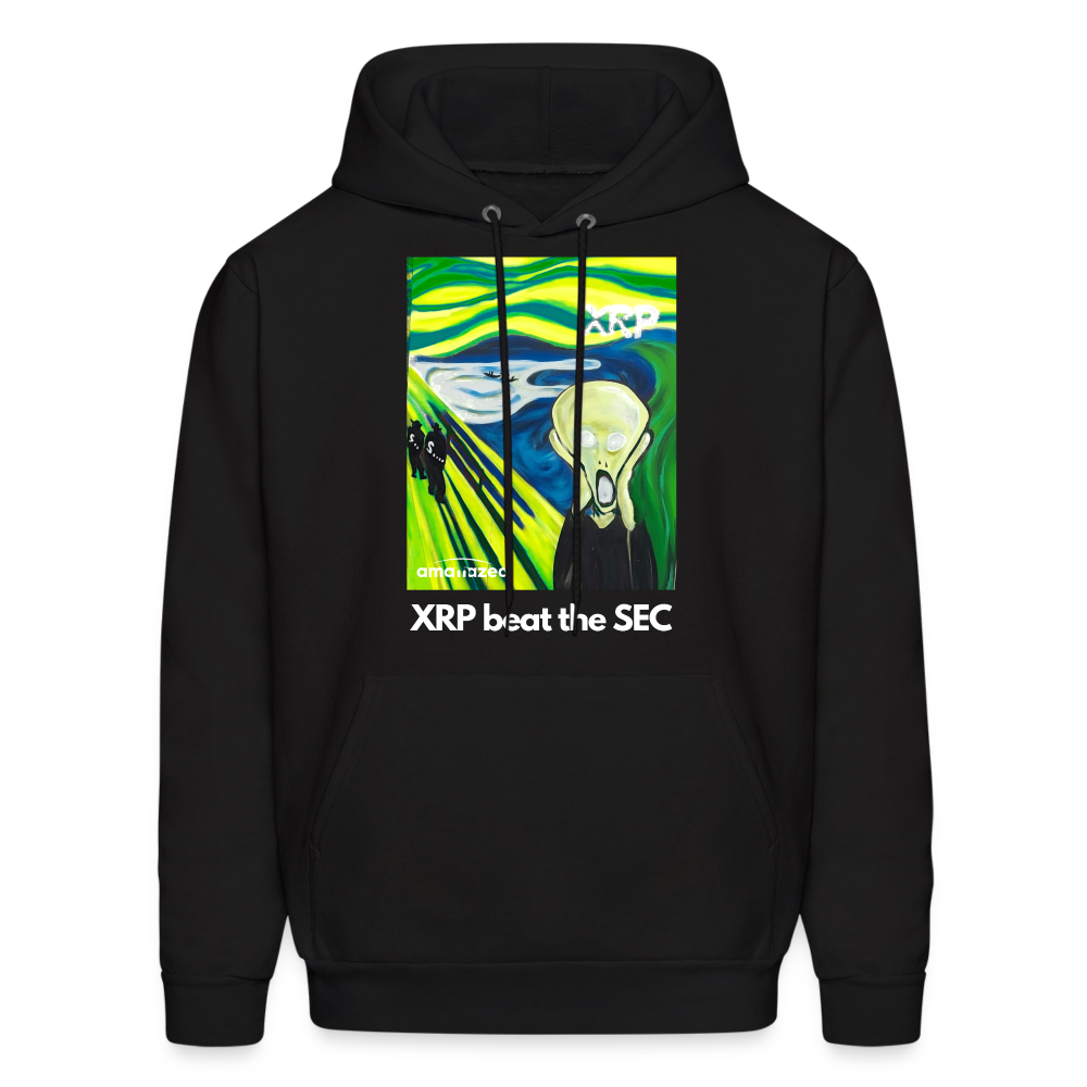 XRP beat the SEC Crypto Scream #434 Men's Hoodie Black - black