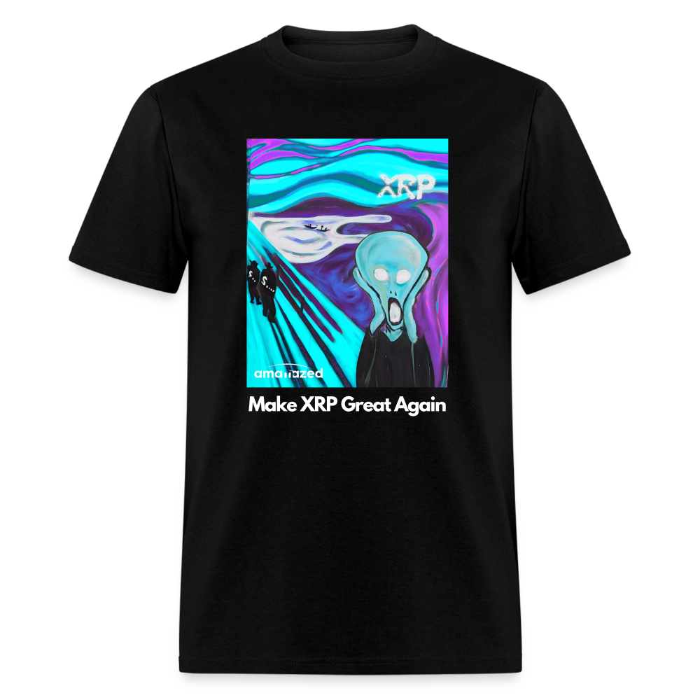 Make XRP Great Again Crypto Scream #434 Tee Black - black