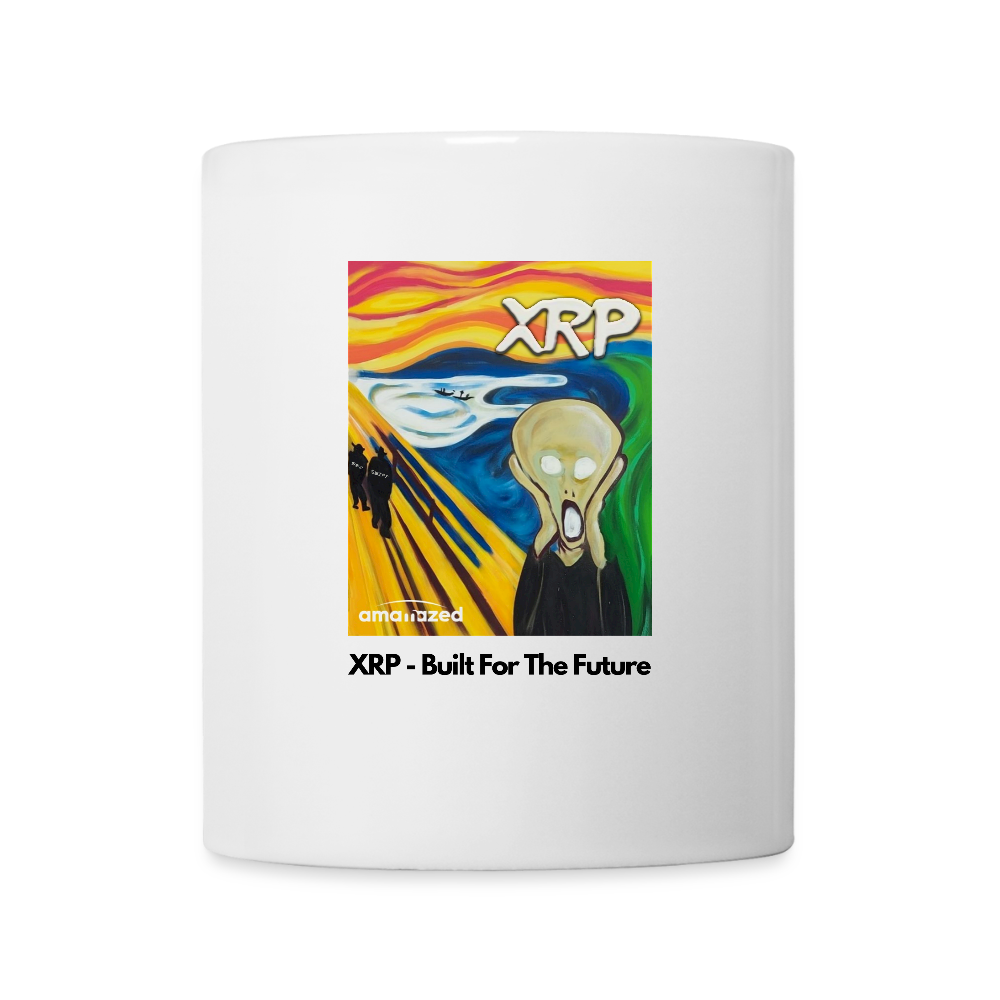 XRP - Built For The Future - XRP Scream #1 White Mug - SEC & SWIFT Fades Away - white