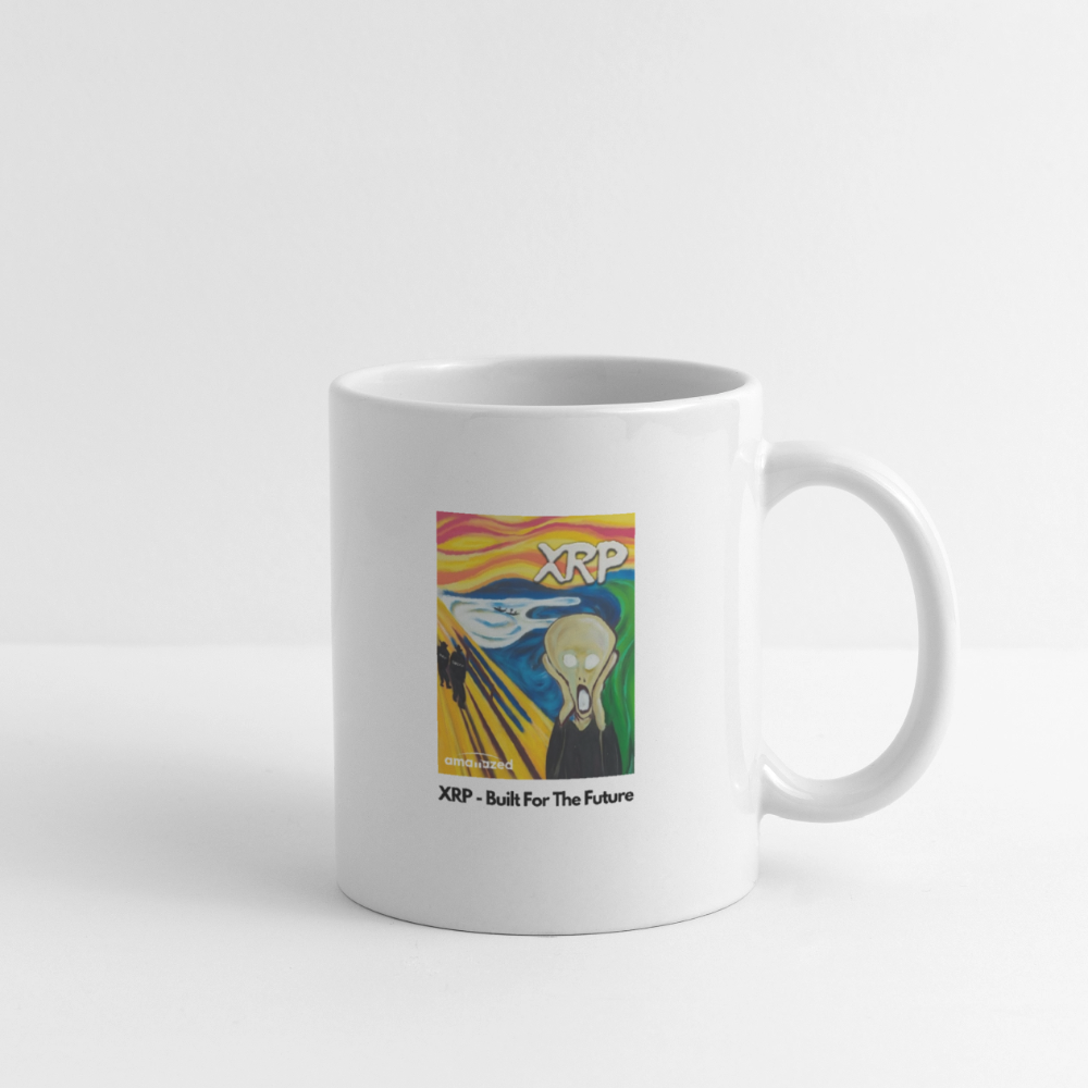 XRP - Built For The Future - XRP Scream #1 White Mug - SEC & SWIFT Fades Away - white