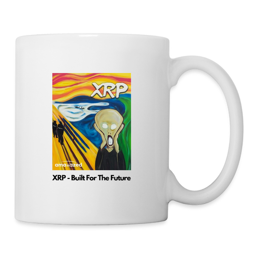 XRP - Built For The Future - XRP Scream #1 White Mug - SEC & SWIFT Fades Away - white