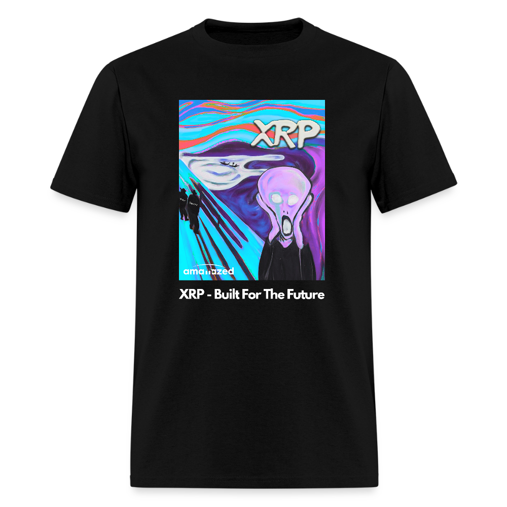 XRP - Built For The Future - XRP Scream #126 Black Tee - SEC & SWIFT Fades Away - black