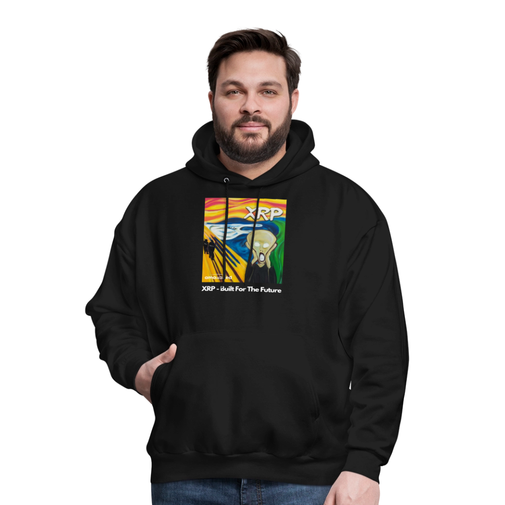 XRP - Built For The Future - XRP Scream #1 Men's Hoodie Black - SEC & SWIFT Fades Away - black