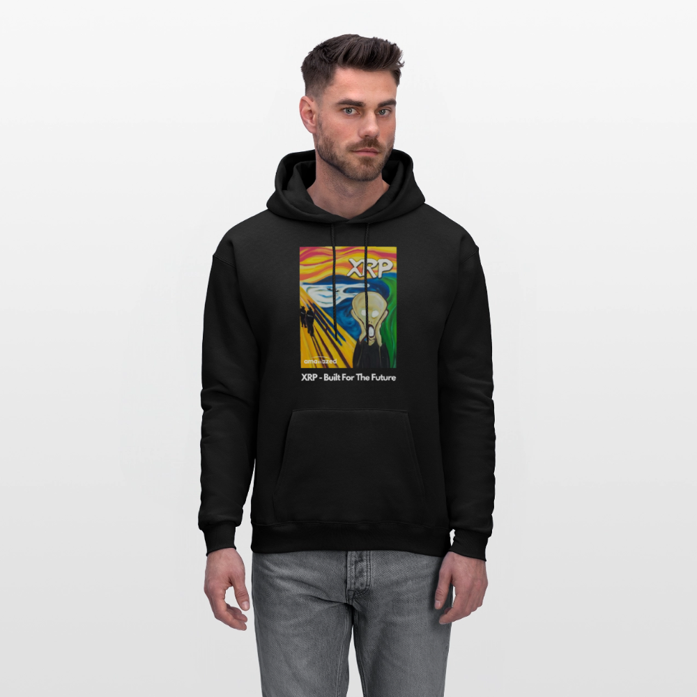 XRP - Built For The Future - XRP Scream #1 Men's Hoodie Black - SEC & SWIFT Fades Away - black