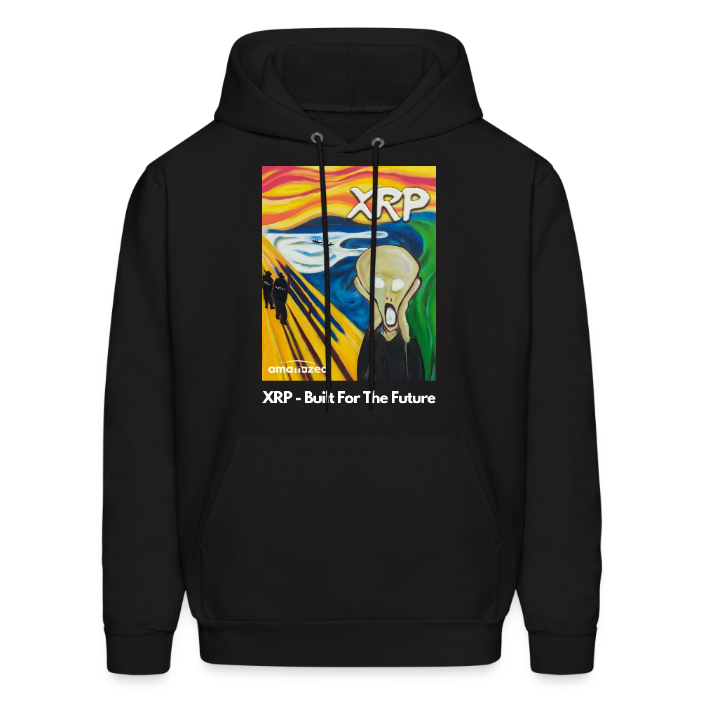XRP - Built For The Future - XRP Scream #1 Men's Hoodie Black - SEC & SWIFT Fades Away - black